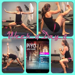 PIYO, meal plan, piyo progress, week 4 piyo, home workout, fit mom, inspiration, yoga, pilates, piyo, shakeology, DRENCH, get fit, strong not skinny