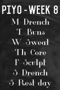 PIYO Week 8 Schedule