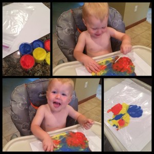 busy mom tip, Maegan Blinka, paint craft for toddlers, painting without the mess, rainy day activity,  ziplock bag painting