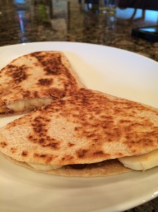 PB banana quesadilla_cooked