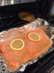 Maegan Blinka, Baked Salmon, Broiled Salmon, Lemon Salmon, Easy Healthy quick salmon, gluten free salmon recipe, fast and healthy salmon recipe, no meat fridays, meatless monday meal ideas, clean salmon recipe 