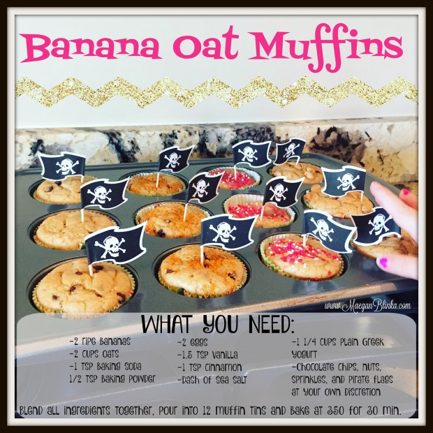 Banana oat muffins with recipe and website