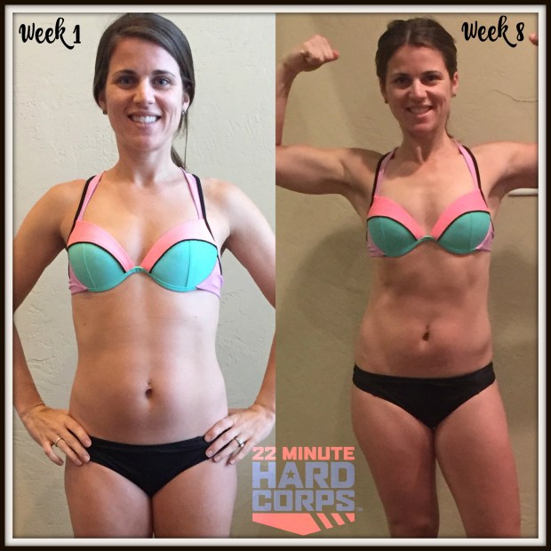 Maegan Blinka, Megan Blinka, 22 Minute Hard Corps, Bikini Bootcamp results, Tony Horton workout program, 22 Minute Hard Corps results, 8 week results,