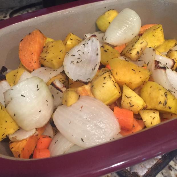 Roasted winter veggies