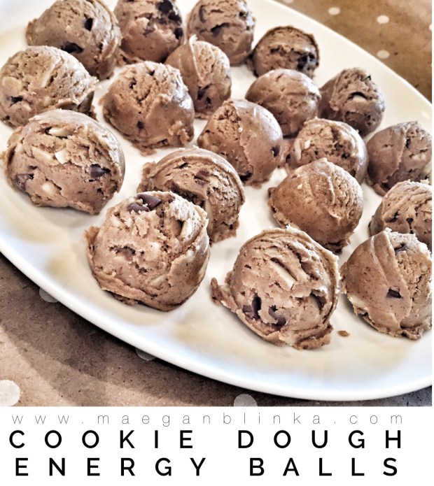 Maegan Blinka, Megan Blinka, Vegan Vanilla Shakeology recipes, Vanilla Shakeology recipes, Cookie dough balls, Gluten free dessert, Guilt free dessert, Dairy free dessert, Dairy and Gluten free cookie dough balls, Memorial Day weekend cookout potluck, Popular Shakeology recipes, Non shake Shakeology recipes