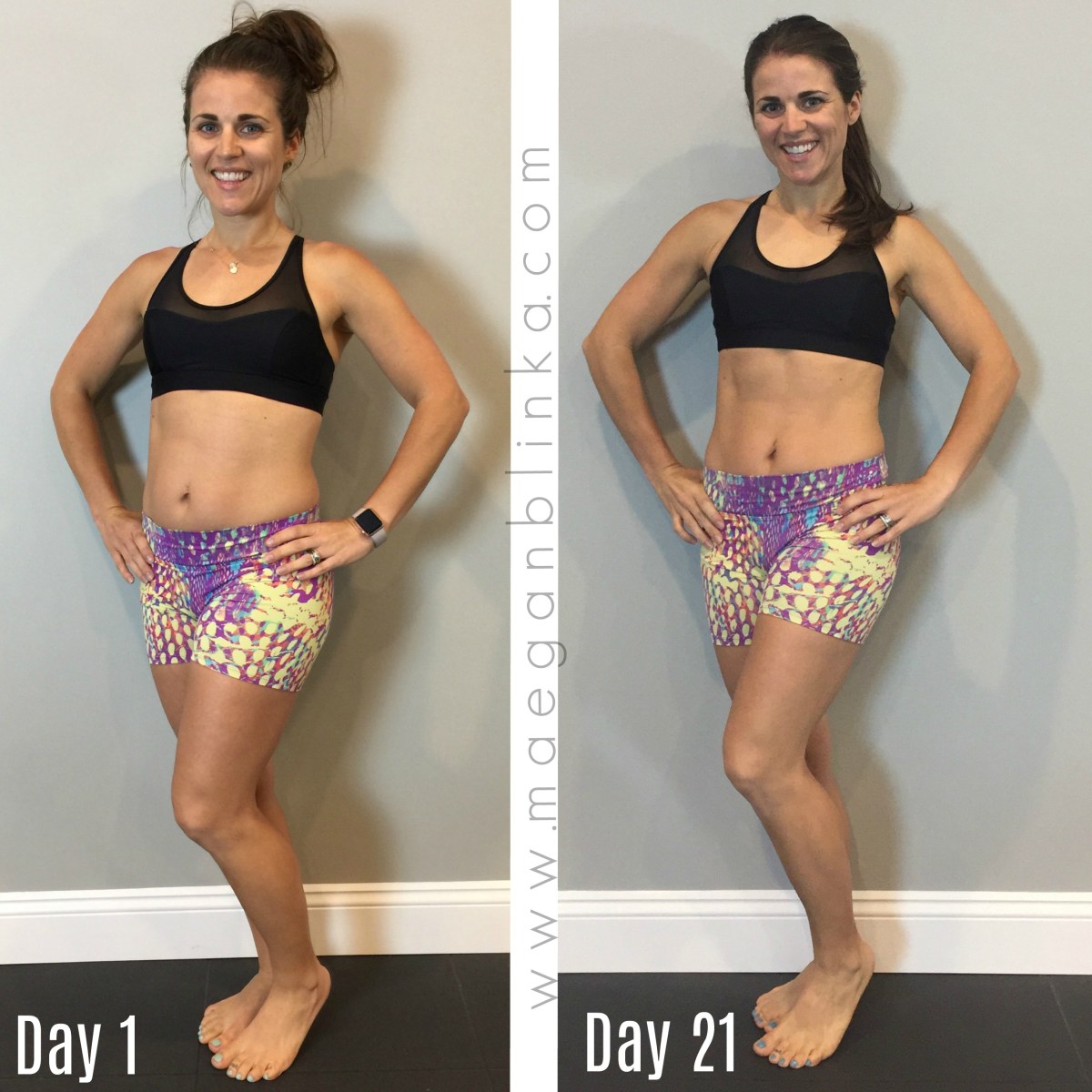 Maegan Blinka, Megan Blinka, Maegan Blinka Beachbody Coach, What is the Shift Shop, Chris Downing's new fitness program, Crossfit program you can do at home, Example Shift Shop meal plan, Shift Shop Meal plan example, Home fitness program, Results with home fitness programs, How to take before pictures, Posed before pictures for Shift Shop, Example meal plan shift shop, Shift Shop Meal Plan A, Shift Shop week 3 workout calendar, Speed 45, Strength 45, Progress results, 9 Day fitness results, Progress results with the Shift Shop, Final Round 1 results, 21 day home fitness results