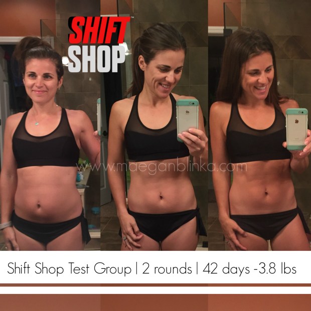 6 week transformation mirror selfie with website and logo