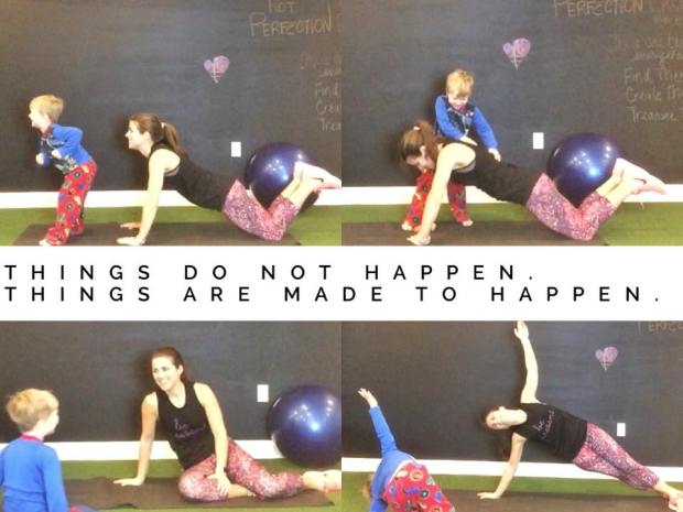 PIYO workout with kids make it happen