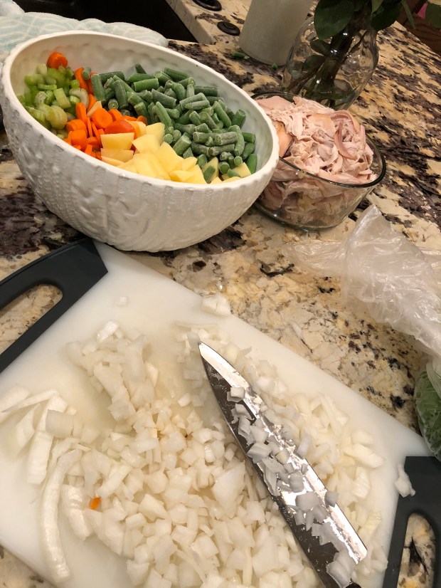 Hamburger soup meal prep