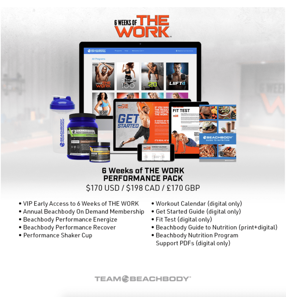 The work, how to get started with the work, Amoila Cesar, How to get your hands on Amoila Cesar's new workout program, elite athlete training, Maegan Blinka, Megan Blinka, Amoila Cesar and Beachbody, New home workout program, how much does THE WORK cost, Do you need Beachbody On Demand for the WORK, Home fitness success