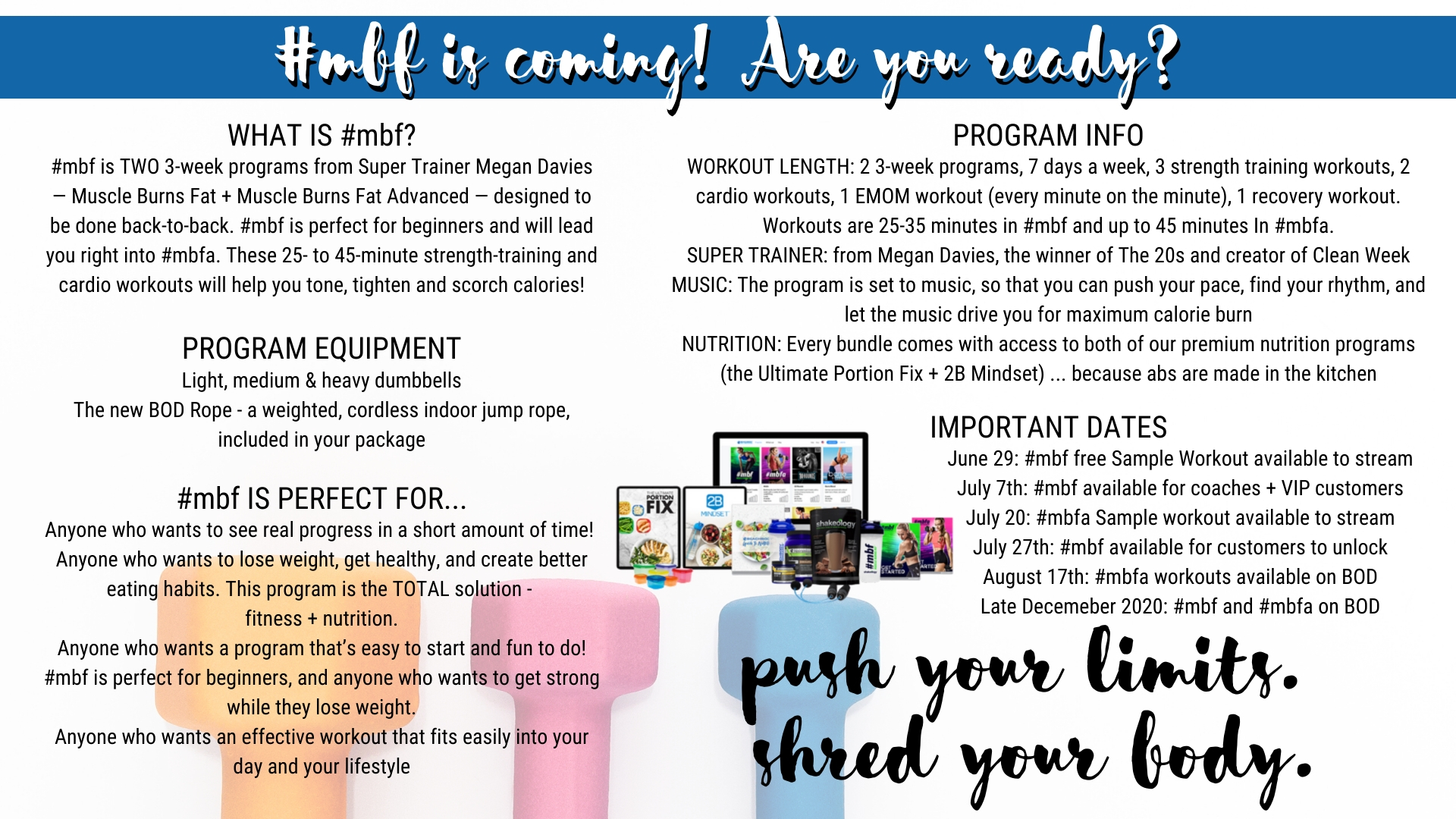 Maegan Blinka, Megan Blinka, MBF, MBFA, Muscle burns fat, megan davies, new beachbody program, how to get started with BOD, Beachbody on demand, how much does BOD cost