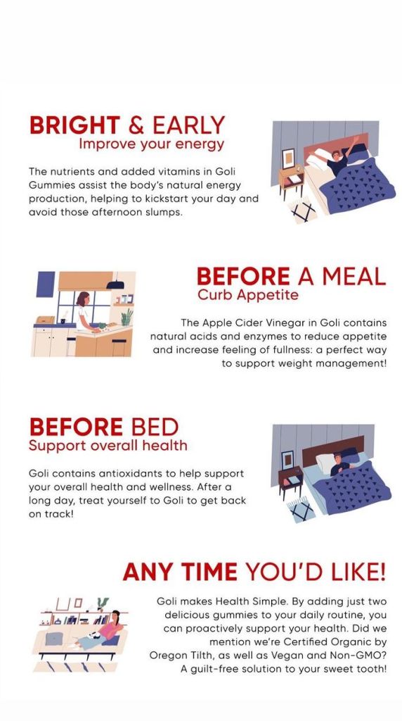 Goli gummies, acv gummies, apple cider vinegar gummies, ashwaghanda gummies, maegan blinka, megan blinka, when to take goli gummies, what is the best time to take goli gummies, when should you take acv gummies